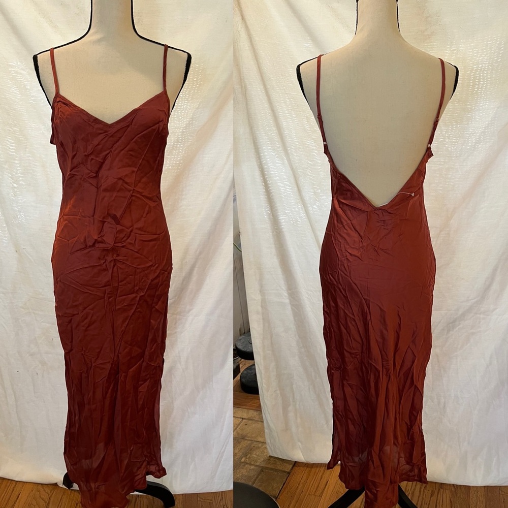 Gorgeous copper slip dress NWT